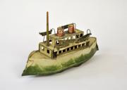 19th C Painted Tin Boat Toy