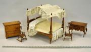 Miniature Tiger Maple Doll Furniture